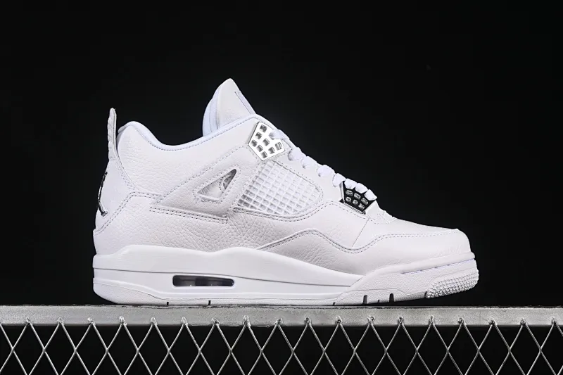 All categories Air Jordan Jordan series basketball shoes Air Jordan 4 Air Jordan 4 Retro "PureMoney" AJ4 Joe 4 White Cat First layer leather 308497-100